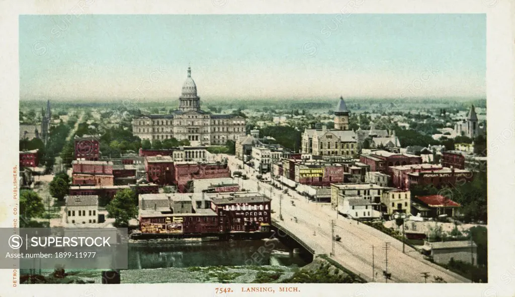Lansing, Michigan Postcard. ca. 1900, Lansing, Michigan Postcard 