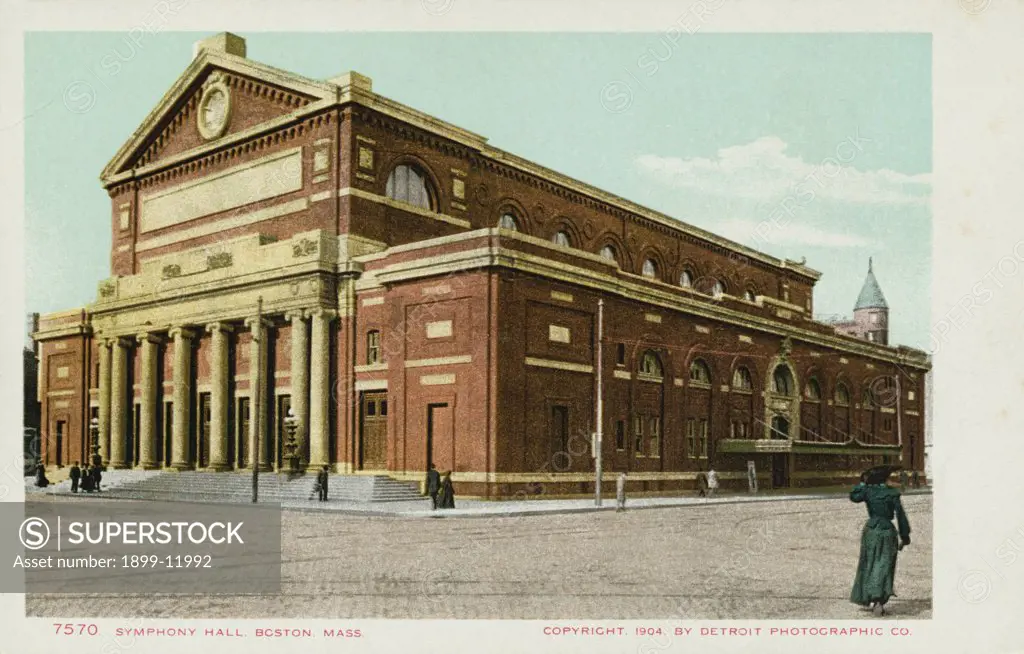 Symphony Hall, Boston, Mass. Postcard. 1904, Symphony Hall, Boston, Mass. Postcard 