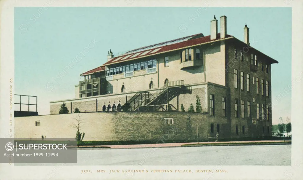 Mrs. Jack Gardiner's Venetian Palace, Boston, Mass. Postcard. 1904, Mrs. Jack Gardiner's Venetian Palace, Boston, Mass. Postcard 