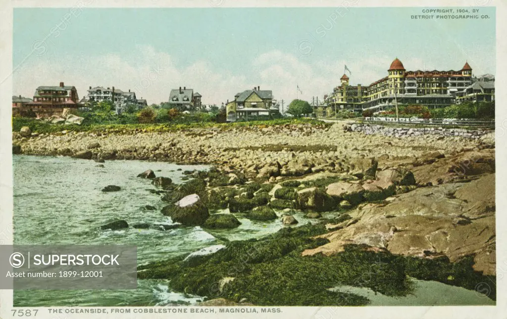 The Oceanside, from Cobblestone Beach, Magnolia, Mass. Postcard. 1904, The Oceanside, from Cobblestone Beach, Magnolia, Mass. Postcard 