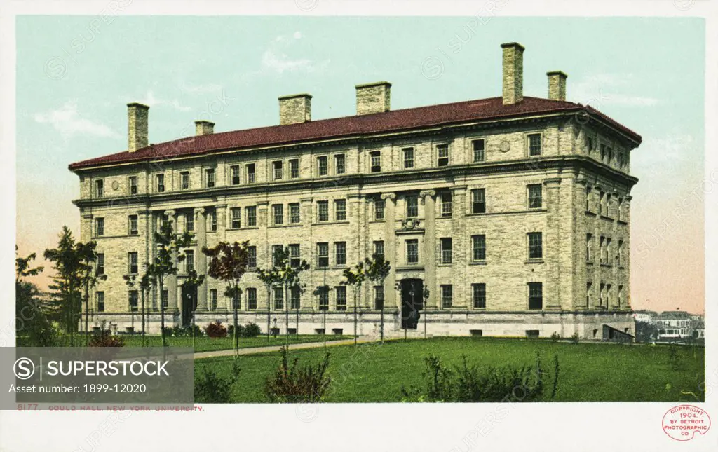 Gould Hall, New York University Postcard. 1904, Gould Hall, New York University Postcard 