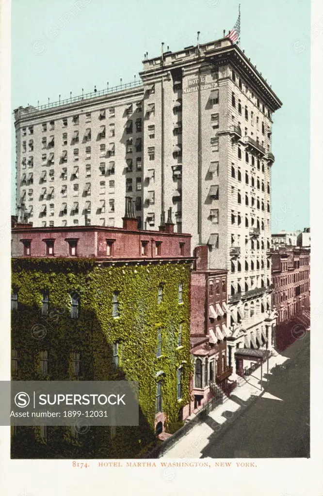 Hotel Martha Washington, New York Postcard. Hotel Martha Washington, New York Postcard 