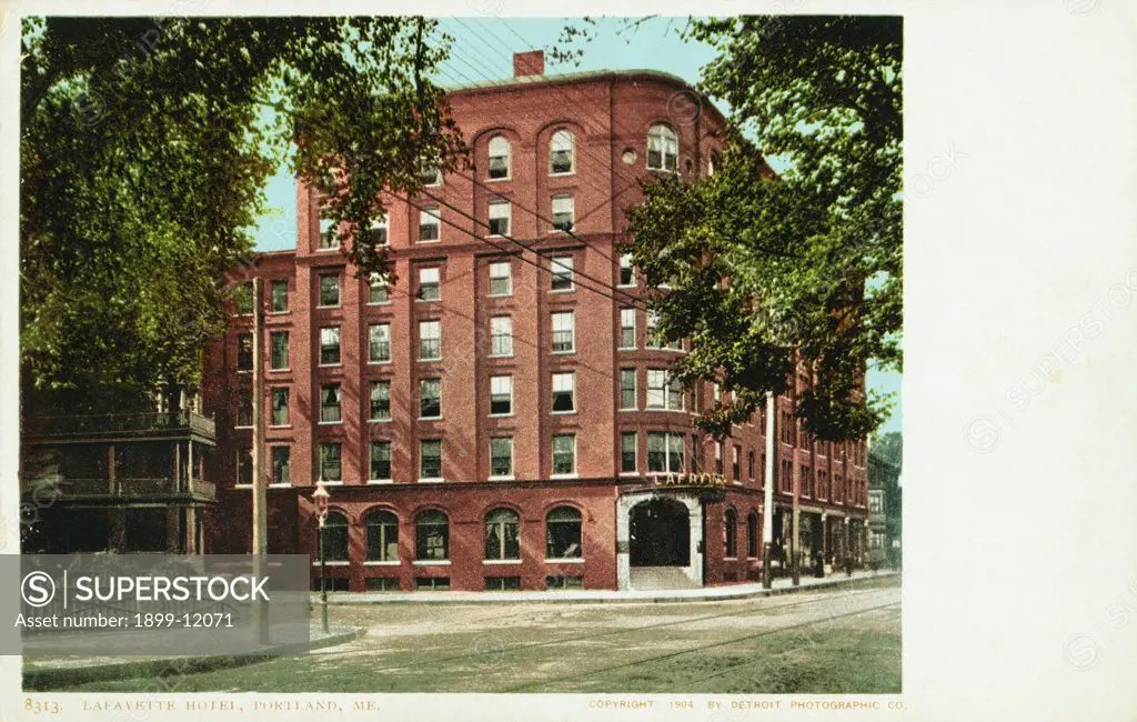 Lafayette Hotel, Portland, ME. Postcard. 1904, Lafayette Hotel, Portland, ME. Postcard 