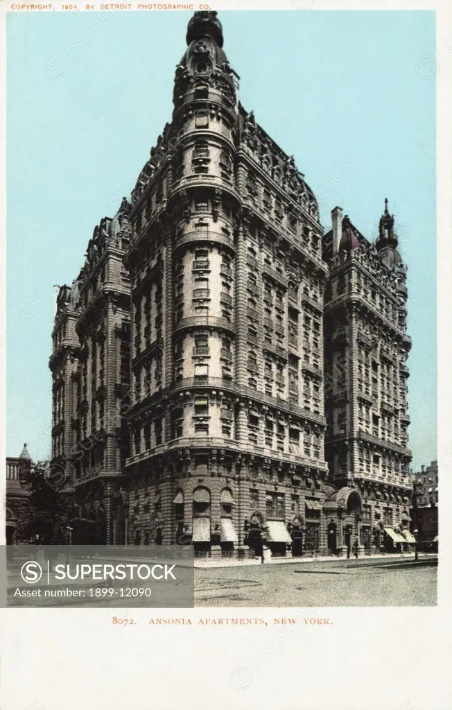 Ansonia Apartments, New York Postcard. 1904, Ansonia Apartments, New York Postcard 