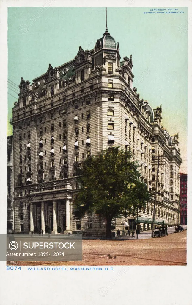 Willard Hotel, Washington, D.C. Postcard. 1904, Willard Hotel, Washington, D.C. Postcard 