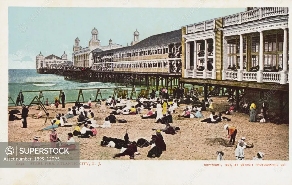 Steel Pier, Atlantic City, N.J. Postcard. 1904, Steel Pier, Atlantic City, N.J. Postcard 