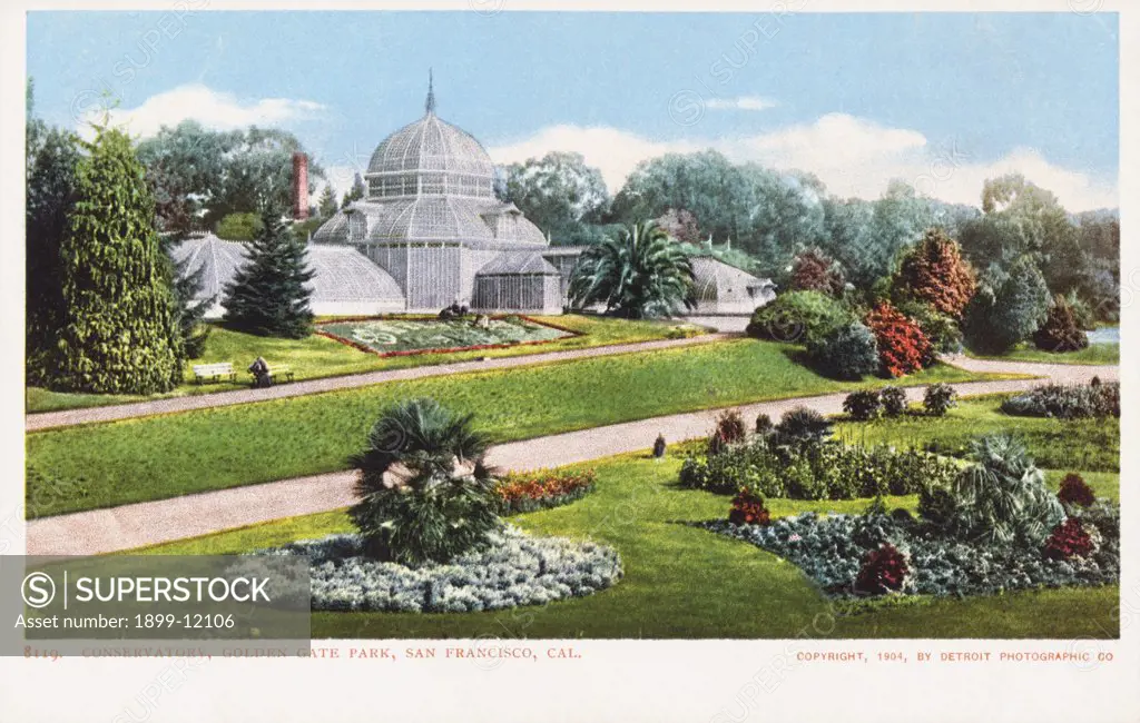 Conservatory, Golden Gate Park, San Francisco, Cal. Postcard. 1904, Conservatory, Golden Gate Park, San Francisco, Cal. Postcard 