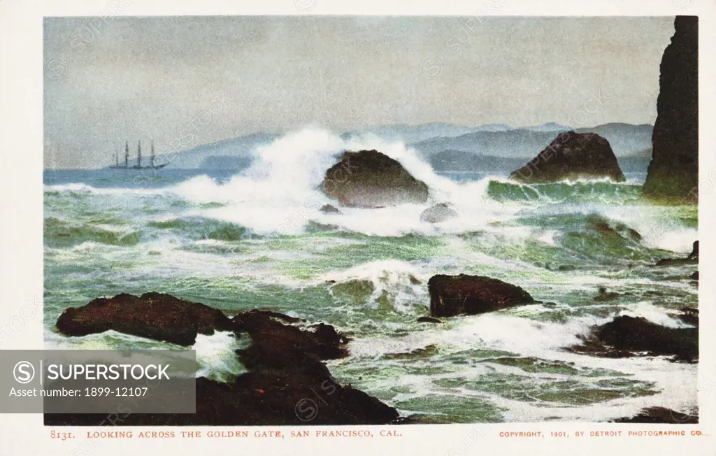 Looking Across the Golden Gate, San Francisco, Cal. Postcard. 1901, Looking Across the Golden Gate, San Francisco, Cal. Postcard 