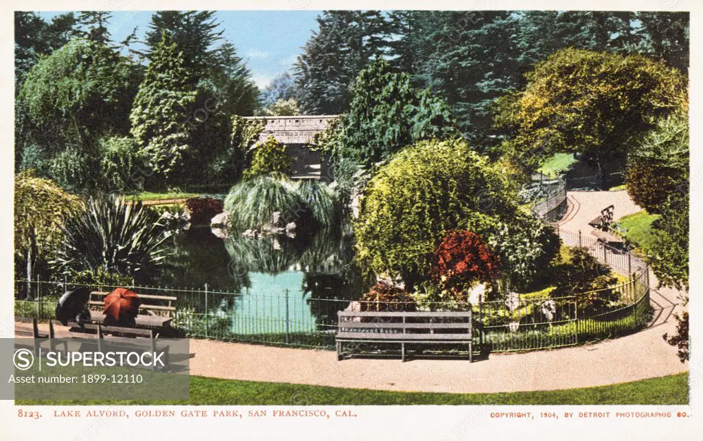 Lake Alvord, Golden Gate Park, San Francisco, Cal. Postcard. 1904, Lake Alvord, Golden Gate Park, San Francisco, Cal. Postcard 