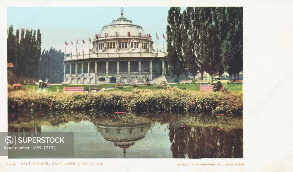 Salt Palace, Salt Lake City, Utah Postcard. ca. 1888-1905, Salt Palace, Salt Lake City, Utah Postcard 