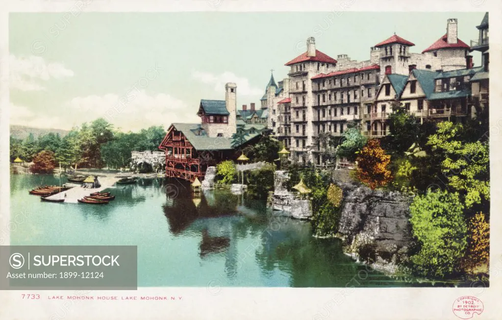 Lake Mohonk House Postcard. 1902, Lake Mohonk House Postcard 