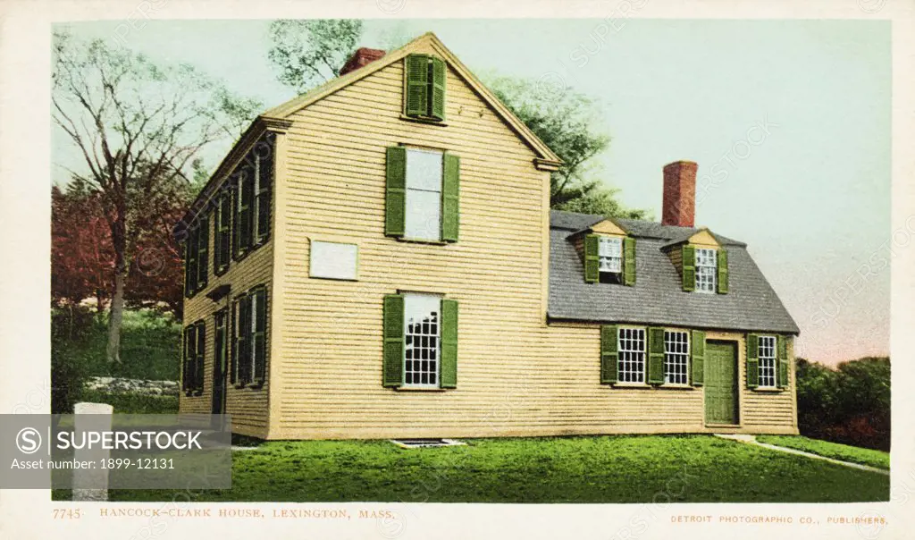 Hancock-Clark House, Lexington, Mass Postcard. ca. 1888-1905, Hancock-Clark House, Lexington, Mass Postcard 