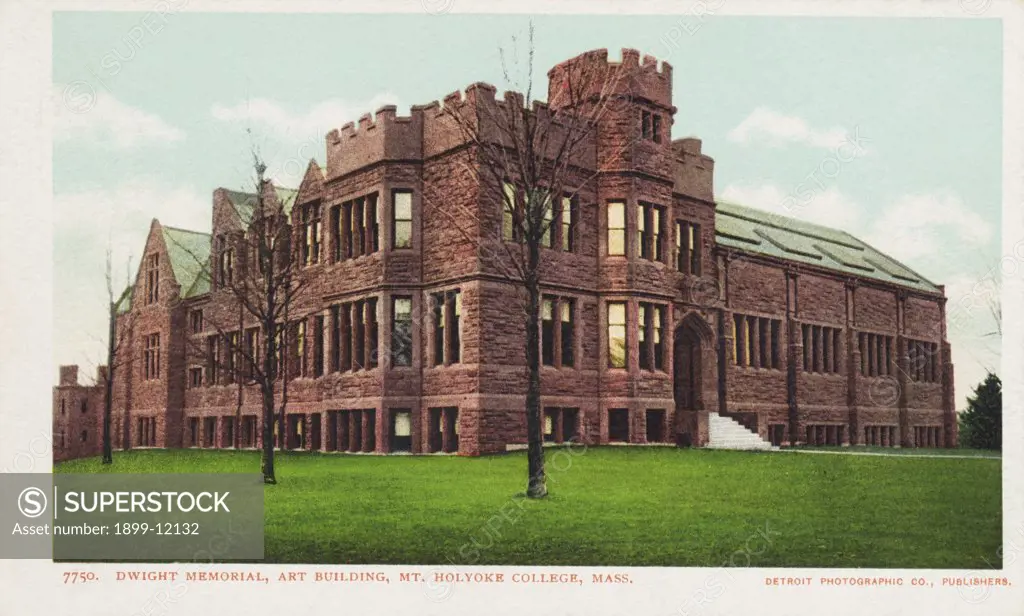 Dwight Memorial, Art Building, Mt. Holyoke College Postcard. ca. 1888-1905, Dwight Memorial, Art Building, Mt. Holyoke College Postcard 