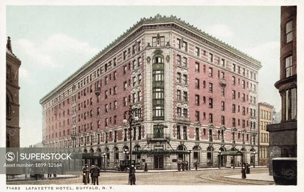 Lafayette Hotel, Buffalo, N.Y. Postcard. ca. 1915-1925, Lafayette Hotel, Buffalo, N.Y. Postcard 