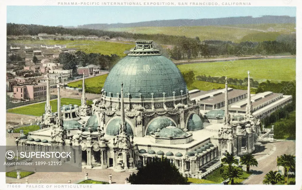 Palace of Horticulture Postcard. ca. 1915-1930, This image is from the Panama-Pacific International Exposition in San Francisco, California in 1915. 