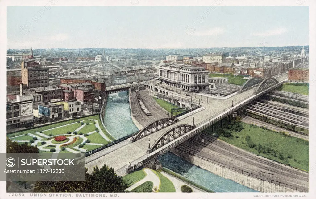 Union Station, Baltimore, MD. Postcard. ca. 1915-1930, Union Station, Baltimore, MD. Postcard 