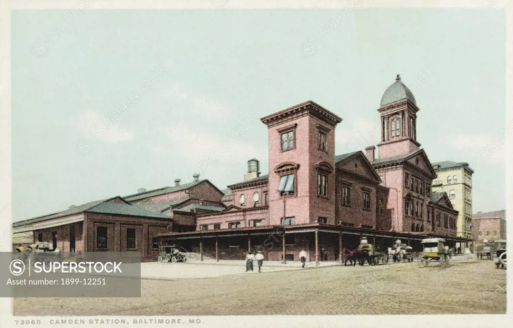 Camden Station, Baltimore, MD Postcard. ca. 1905-1939, Camden Station, Baltimore, MD Postcard 
