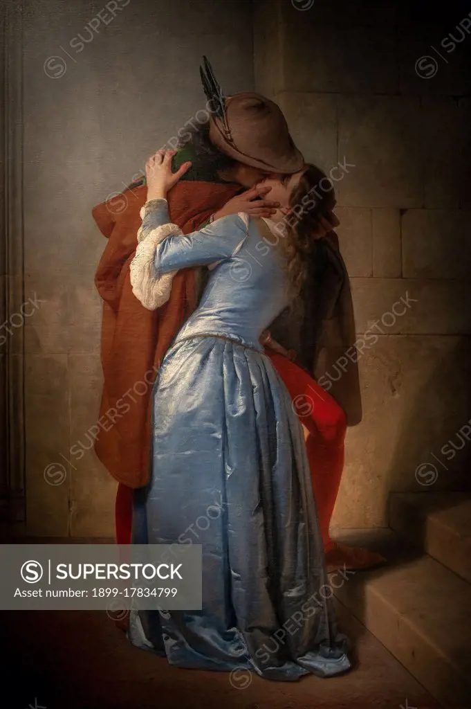 Francesco Hayez. 1791-1882. The kiss. 1859. oil painting on canvas cm 112 x 88. 