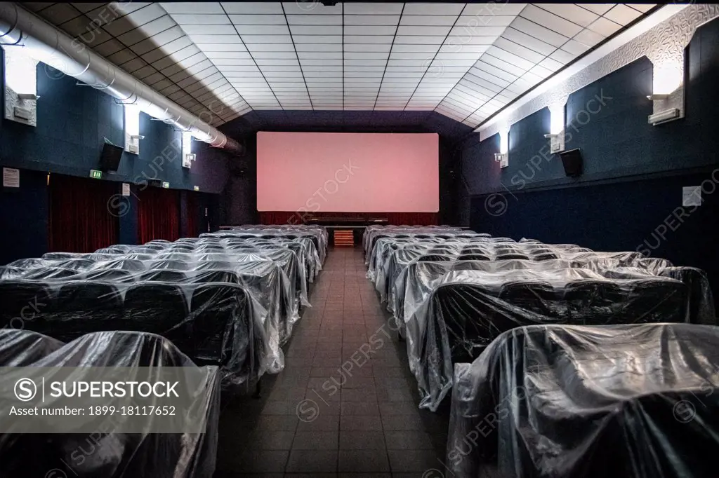 Milan - Cinema. Cinema Mexico in Via Savona. The empty cinema hall