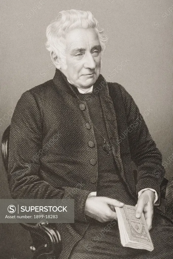 John Lonsdale, 1788-1867. Bishop of Lichfield. Engraved by D.J.Pound from a photograph by Maull and Polyblank. From the book ""The Drawing-Room of Eminent Personages"" Volume 2. Published in London 1860