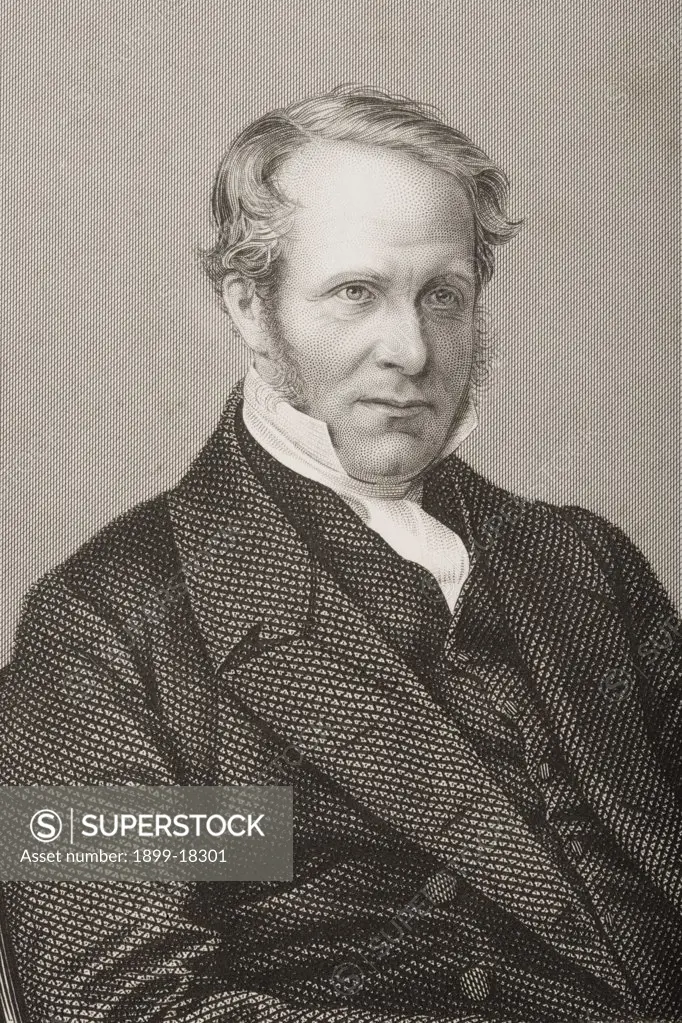 Reverend Baptist Wriothesley Noel, 1799-1873. Baptist minister. Engraved by D.J.Pound from a photograph by Mayall. From the book ""The Drawing-Room of Eminent Personages"" Volume 2. Published in London 1860
