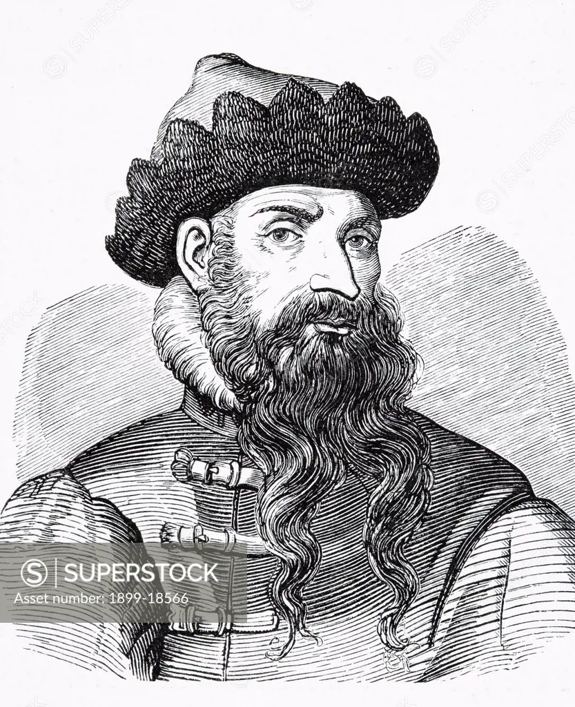 Johannes Gutenberg circa 1398 to 1468 from a 16th century engraving