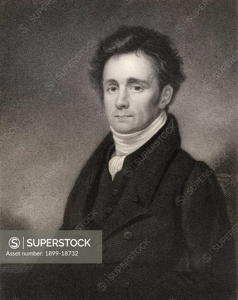 Robert Jameson 1774 to 1854 Scottish naturalist and mineralogist Regius professor of natural history in the University of Edinburgh Engraved by J Jenkins after K Macleary From the book National Portrait Gallery volume IV published c 1835