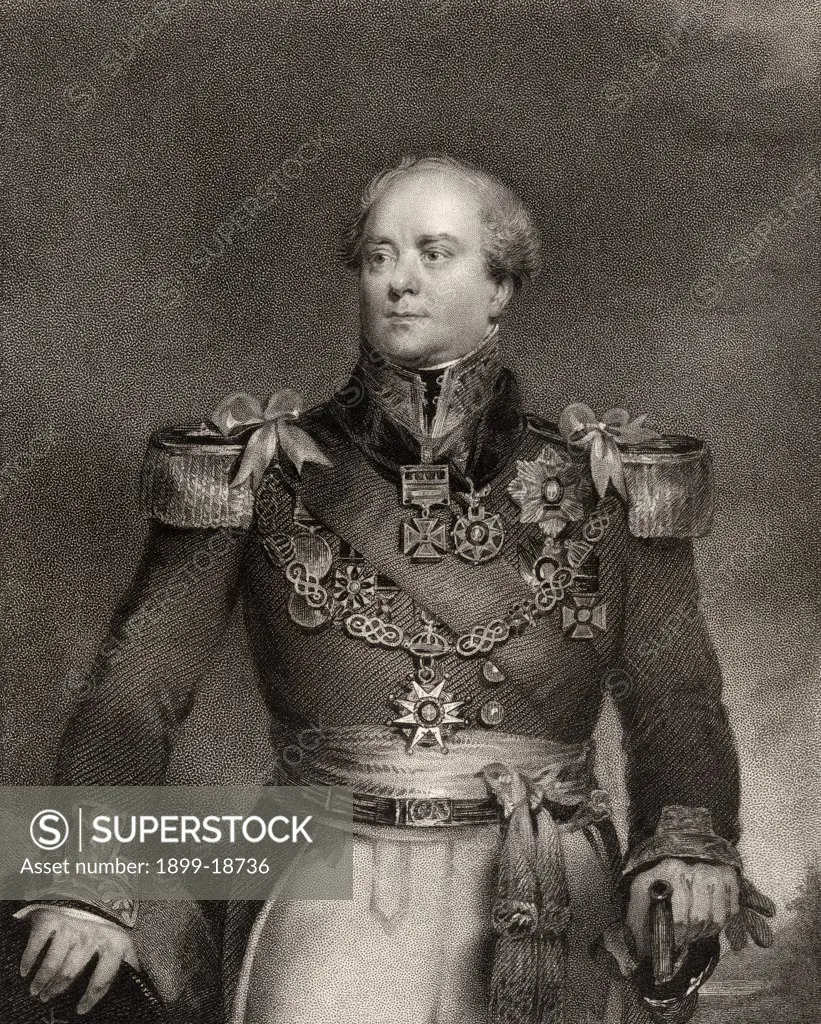 Sir Archibald Campbell 1st Baronet 1769 to 1843 Officer in the British army and administrator of the colony of New Brunswick Engraved by J Cochran after J Wood From the book National Portrait Gallery volume IV published c 1835