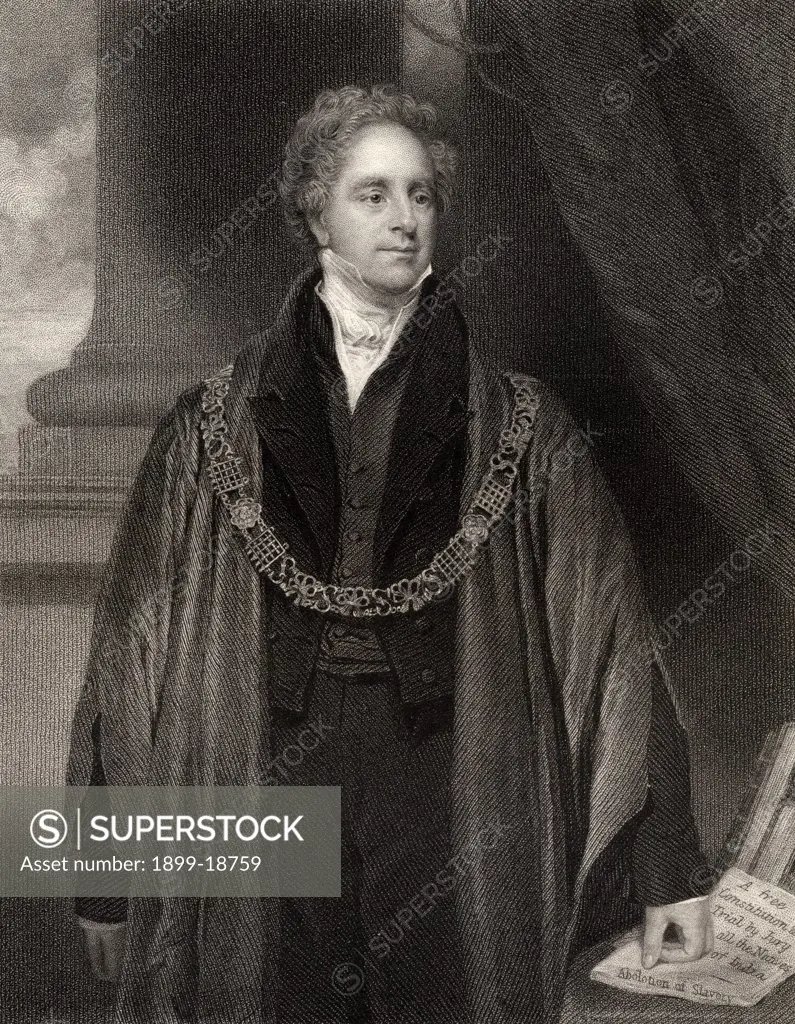 Sir Alexander Johnston 1775 to 1849 Judge and government reformer in Ceylon Engraved by J Cochran after T Phillips From the book National Portrait Gallery volume III published c 1835
