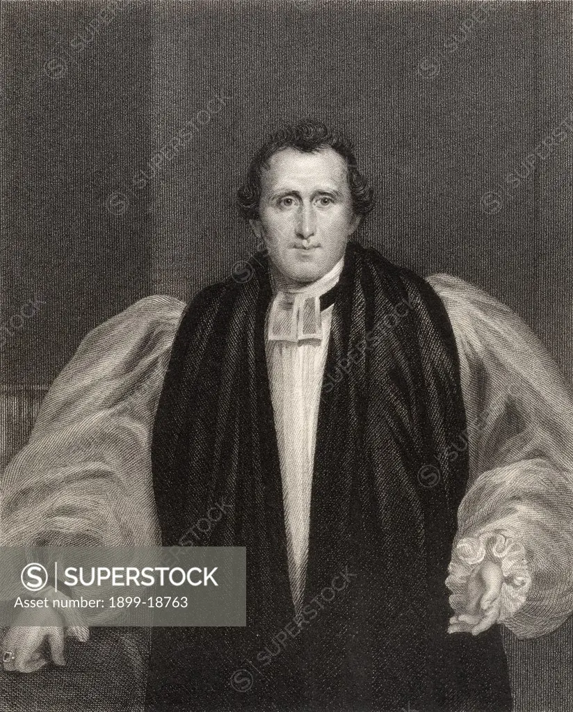 Rev Daniel Wilson 1778 to 1858 Bishop of Calcutta Engraved by J Cochran after F Howard From the book National Portrait Gallery volume V published c 1835
