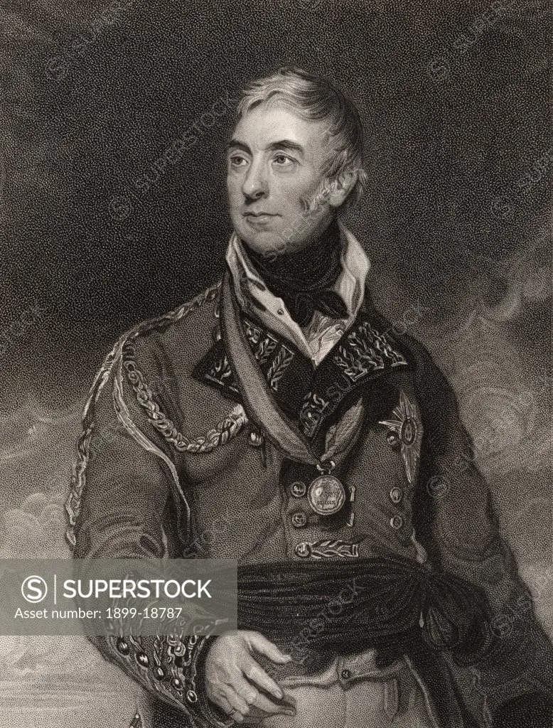 Thomas Graham 1st Baron Lynedoch 1748 to 1843 Scottish aristocrat politician and soldier Engraved by H Meyer after Sir T Lawrence From the book National Portrait Gallery volume III published c 1835