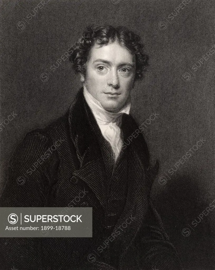 Michael Faraday 1791 to 1867 British chemist and physicist Engraved by J Cochran after H W Pickersgill From the book National Portrait Gallery volume V published c 1835