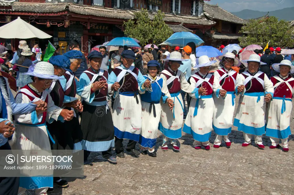 The Naxi or Nakhi are an ethnic group inhabiting the foothills of the Himalayas in the northwestern part of Yunnan Province, as well as the southwestern part of Sichuan Province in China. The Naxi are thought to have come originally from Tibet and, until recently, maintained overland trading links with Lhasa and India. The Naxi form one of the 56 ethnic groups officially recognized by the People's Republic of China. The Naxi are traditionally followers of the Dongba religion. Through both Han Chinese and Tibetan cultural influences, they adopted Tibetan Buddhism and, to a lesser extent, Taoism, in the 10th century. The Old Town of Lijiang dates back more than 800 years and was once an important town on the old Tea Horse Road.