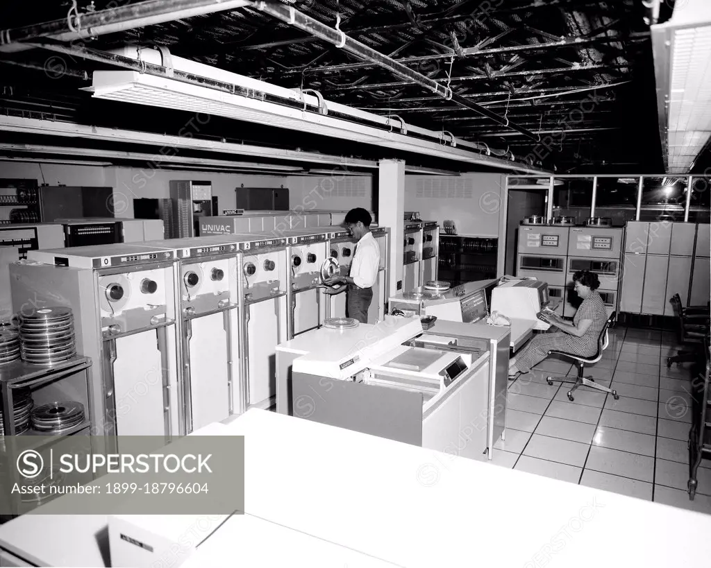 1970s NASA computer room  ca. 1974. 