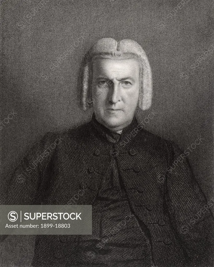 Rev Shute Barrington 1734 to 1826 Bishop of Llandaff in South Wales Bishop of Salisbury and Bishop of Durham in England Engraved by J Cochran after W Behnes From the book National Portrait Gallery volume V published c 1835