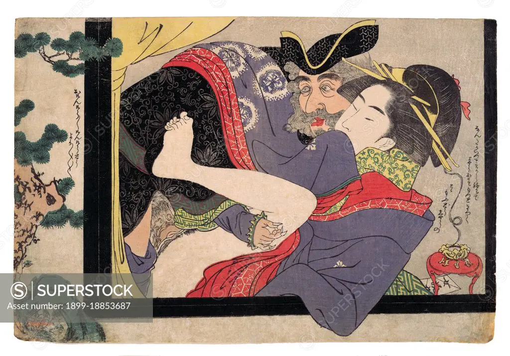Shunga () is a Japanese term for erotic art. Most shunga are a type of ukiyo-e, usually executed in woodblock print format. While rare, there are extant erotic painted handscrolls which predate the Ukiyo-e movement. Translated literally, the Japanese word shunga means picture of spring; 'spring' is a common euphemism for sex. The ukiyo-e movement as a whole sought to express an idealisation of contemporary urban life and appeal to the new chonin class. Following the aesthetics of everyday life, Edo period shunga varied widely in its depictions of sexuality. As a subset of ukiyo-e it was enjoyed by all social groups in the Edo period, despite being out of favour with the shogunate. Almost all ukiyo-e artists made shunga at some point in their careers, and it did not detract from their prestige as artists. Classifying shunga as a kind of medieval pornography can be misleading in this respect.