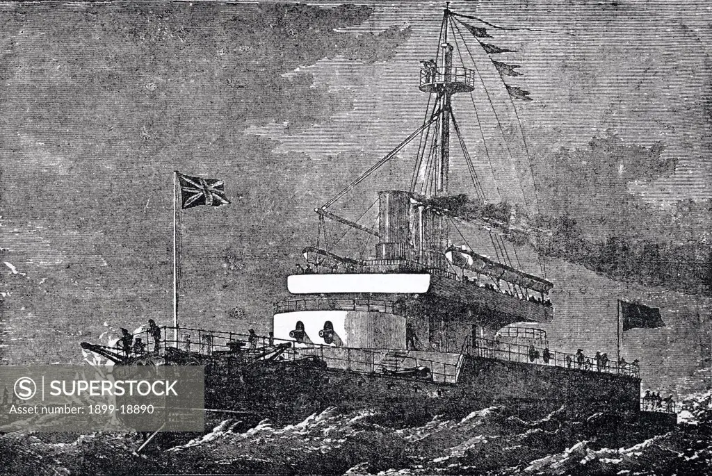 HMS Devastation at the Queen's Jubilee Naval Review in 1887 from Illustrated London News July 1887