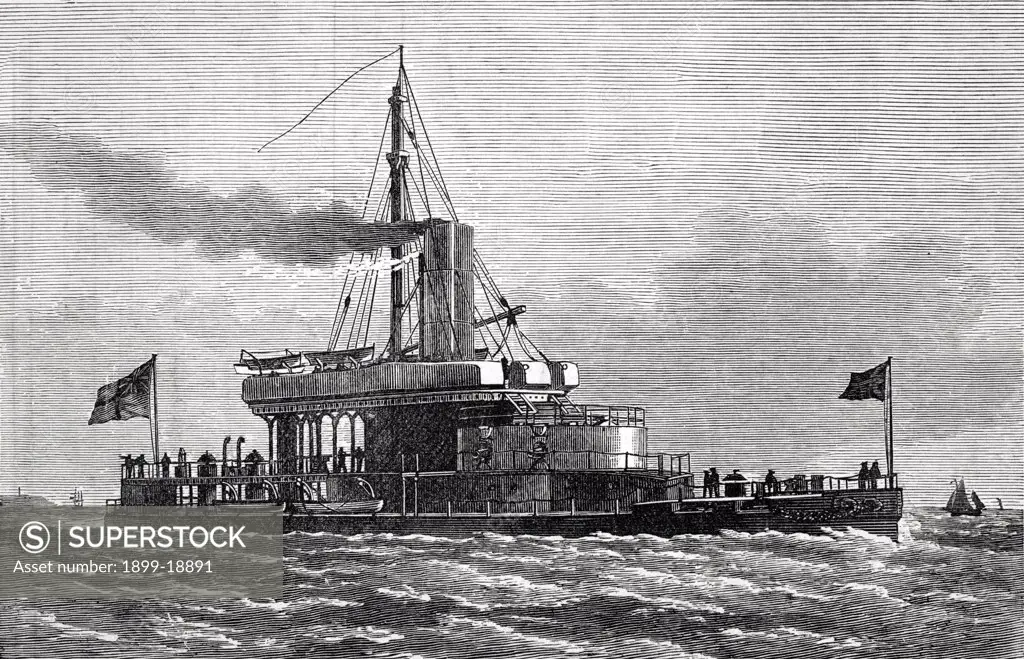 HMS Glatton at the Queen's Jubilee Naval Review in 1887 from Illustrated London News July 1887