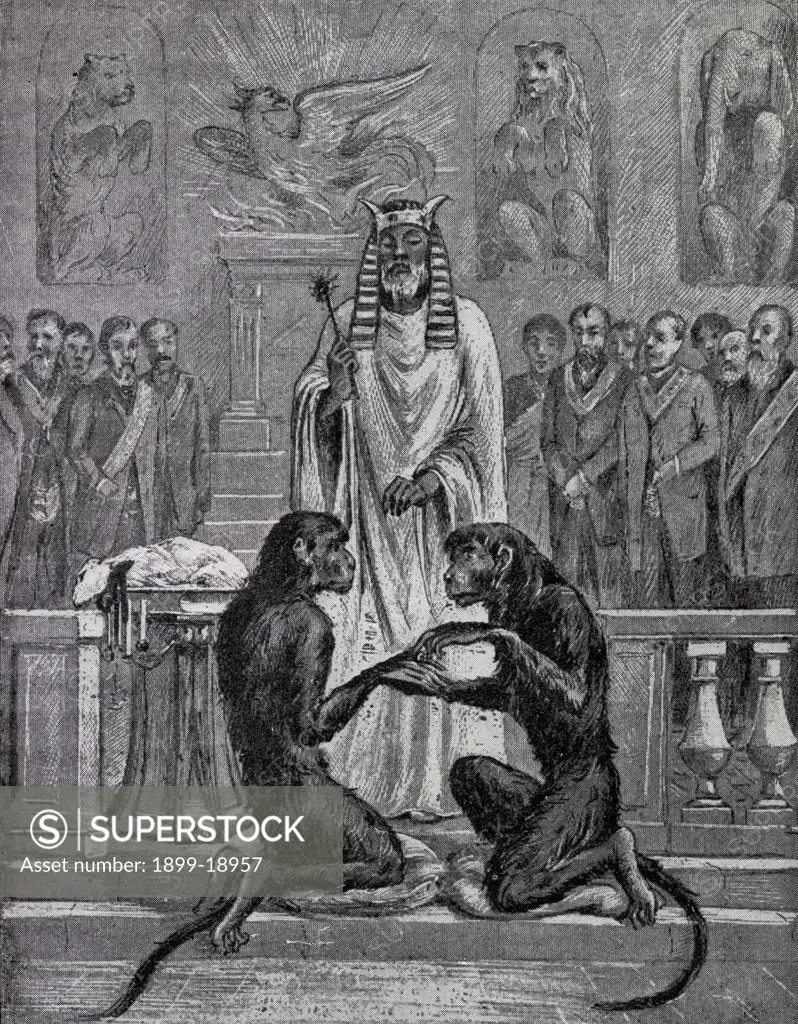 Sacrificing the Lamb during the Marriage of the Apes From the book The Freemason by Eugen Lennhoff published 1932