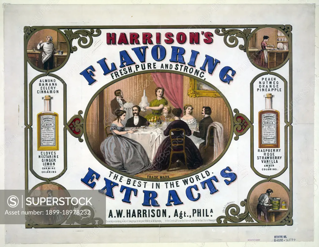 Harrison's flavoring extracts. Philadelphia ca. 1853. 