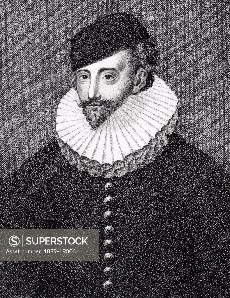 Esme Stuart 1st Duke of Lennox born circa 1542 to 1583 Scottish noble from Iconographia Scotica or Portraits of Illustrious Persons of Scotland by John Pinkerton published London 1797 Engraved by P. Roberts