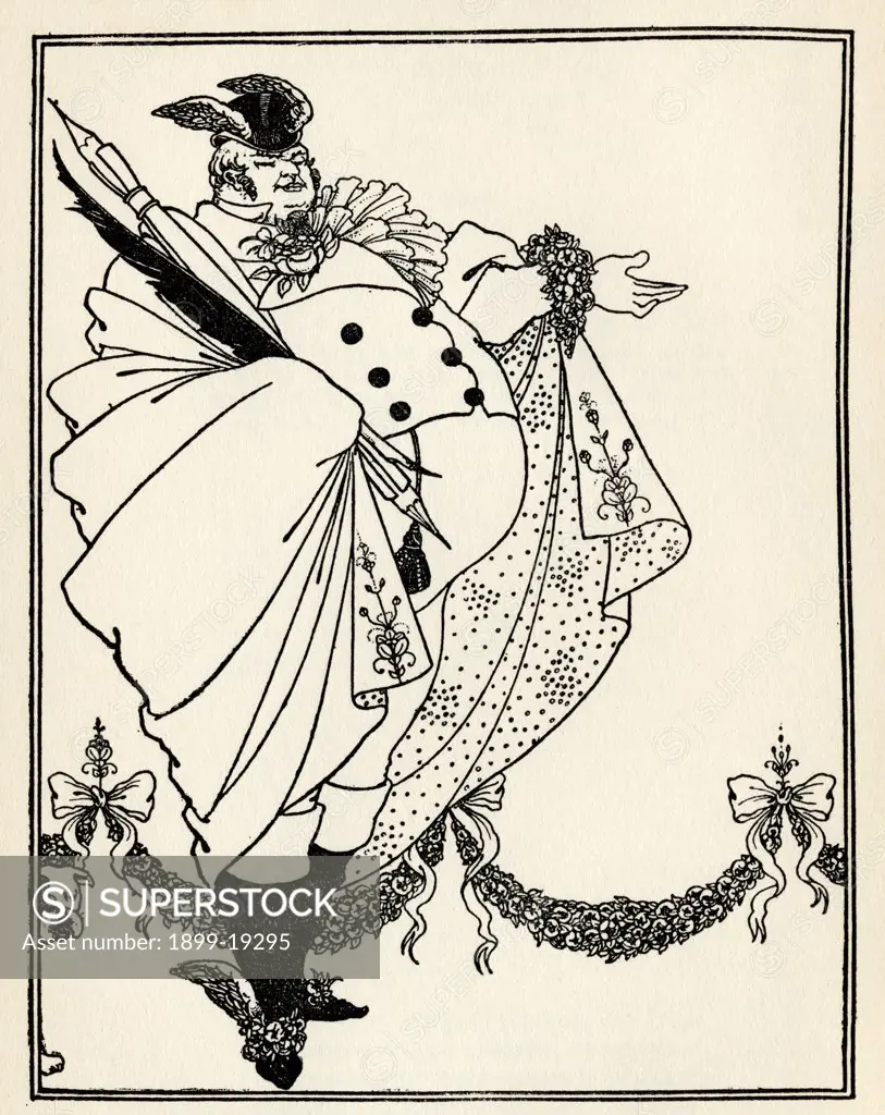 Design by Aubrey Vincent Beardsley 1872 to 1898 English illustrator of the Art Nouveau era for the contents page of The Savoy Volume 1