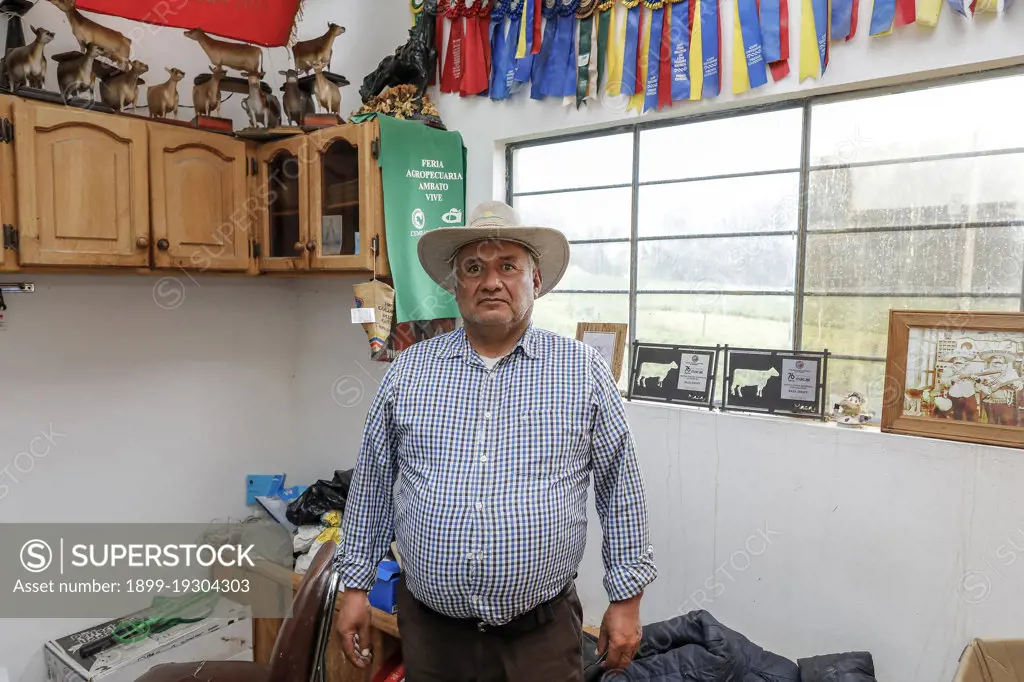 Cattle breeder in Chilco Esperanza, Ecuador