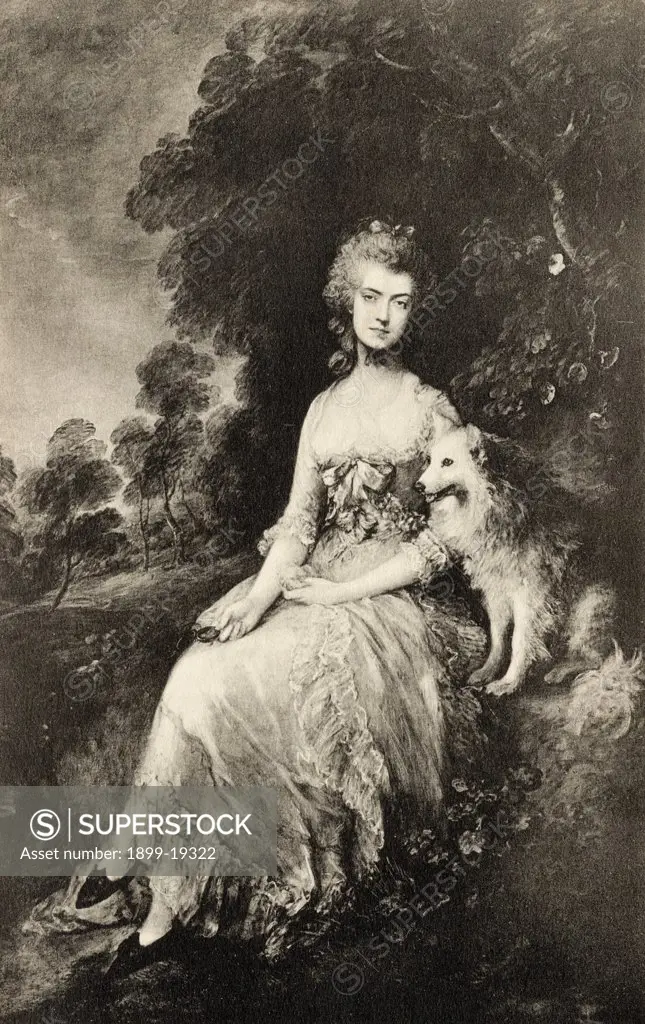 Mrs Robinson after painting by Gainsborough Mary Perdita Robinson 1757 or 1758 to 1800 English poet novelist and actress