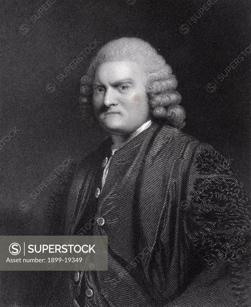 Sir John Pringle 1st Baronet 1707 to 1782 Scottish physician Engraved by W H Mote after Sir J Reynolds From the book The National Portrait Gallery Volume II published c1820