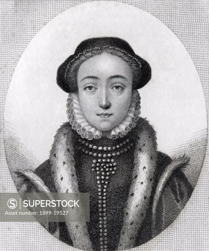 Lady Jane Grey aka Lady Jane Dudley 1537-1554 Titular Queen of England for nine days in 1553 Engraved from a drawing by Virtue from the book A Catalogue of the Royal and Noble Authors published 1806