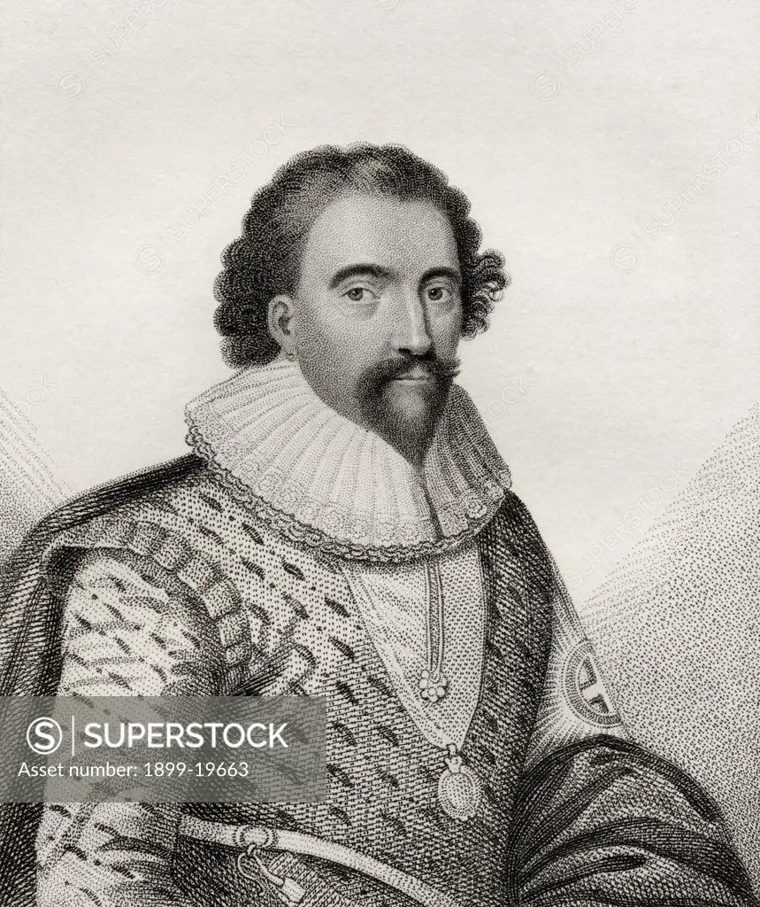 William Herbert 3rd Earl of Pembroke 1580-1630 Lord Chamberlain and founder of Pembroke College From the book A catalogue of Royal and Noble Authors Volume II published 1806
