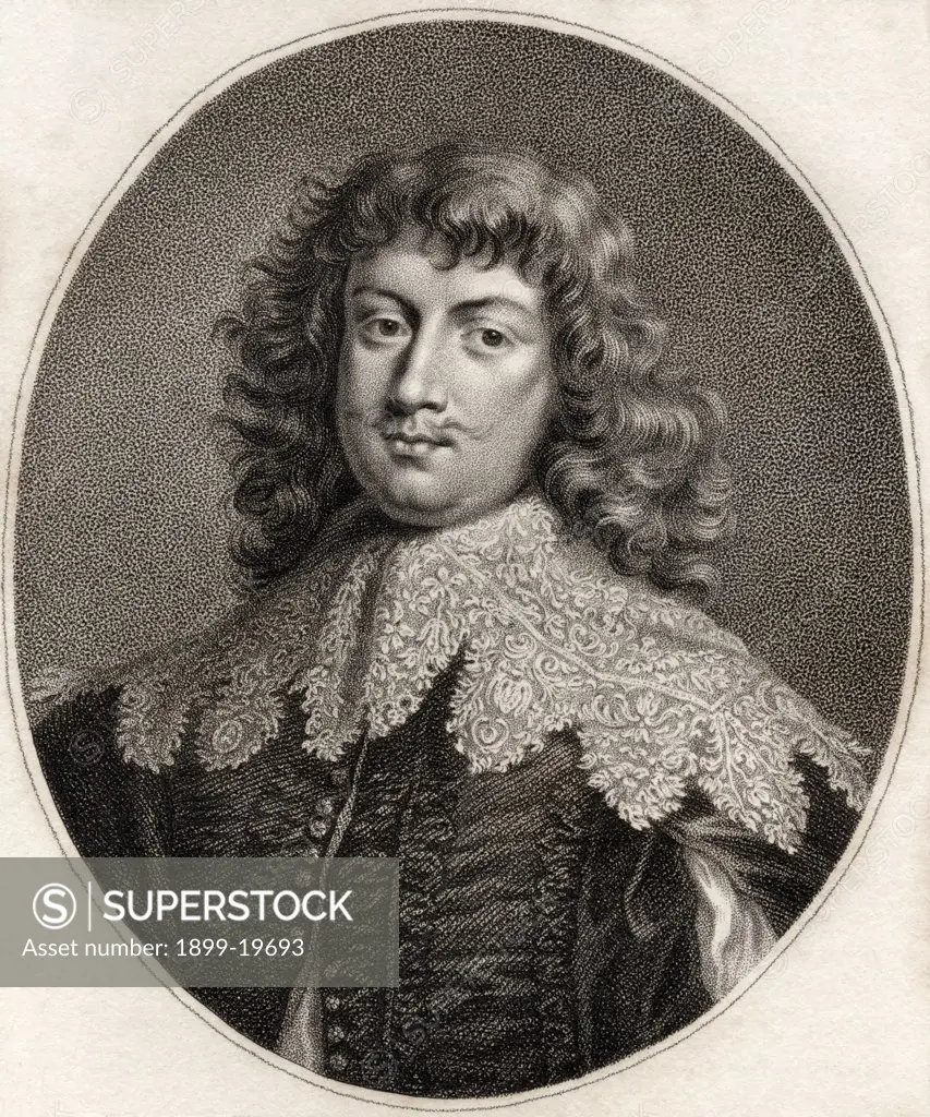 George Digby 2nd Earl of Bristol 1612 1677 English royalist advisor to kings Charles I and Charles II Engraved by Bocquet from the book A catalogue of Royal and Noble Authors Volume III published 1806