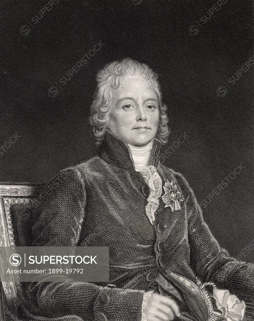 Charles Maurice de Talleyrand Perigord 1754-1838 French politician and diplomat Engraved by W H Mote from the book Historical Sketches of Statesmen published London 1843