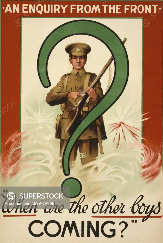 First World War recruiting poster issued in Ireland.